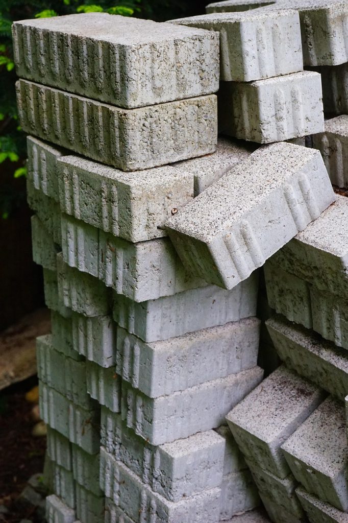 stones, paving stones, construction material, heap, cairn, gray, stone tower
